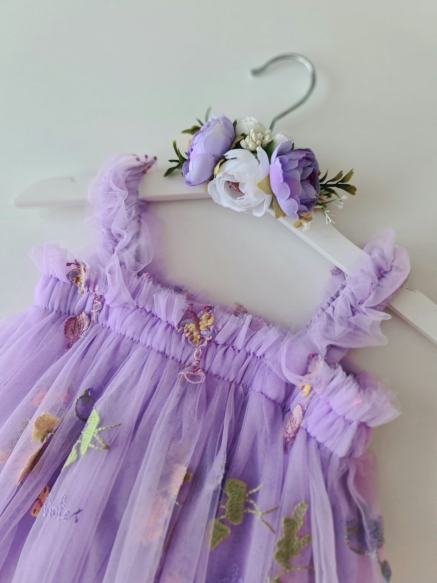 Enchanted Garden Party Dress & Headband Lavender