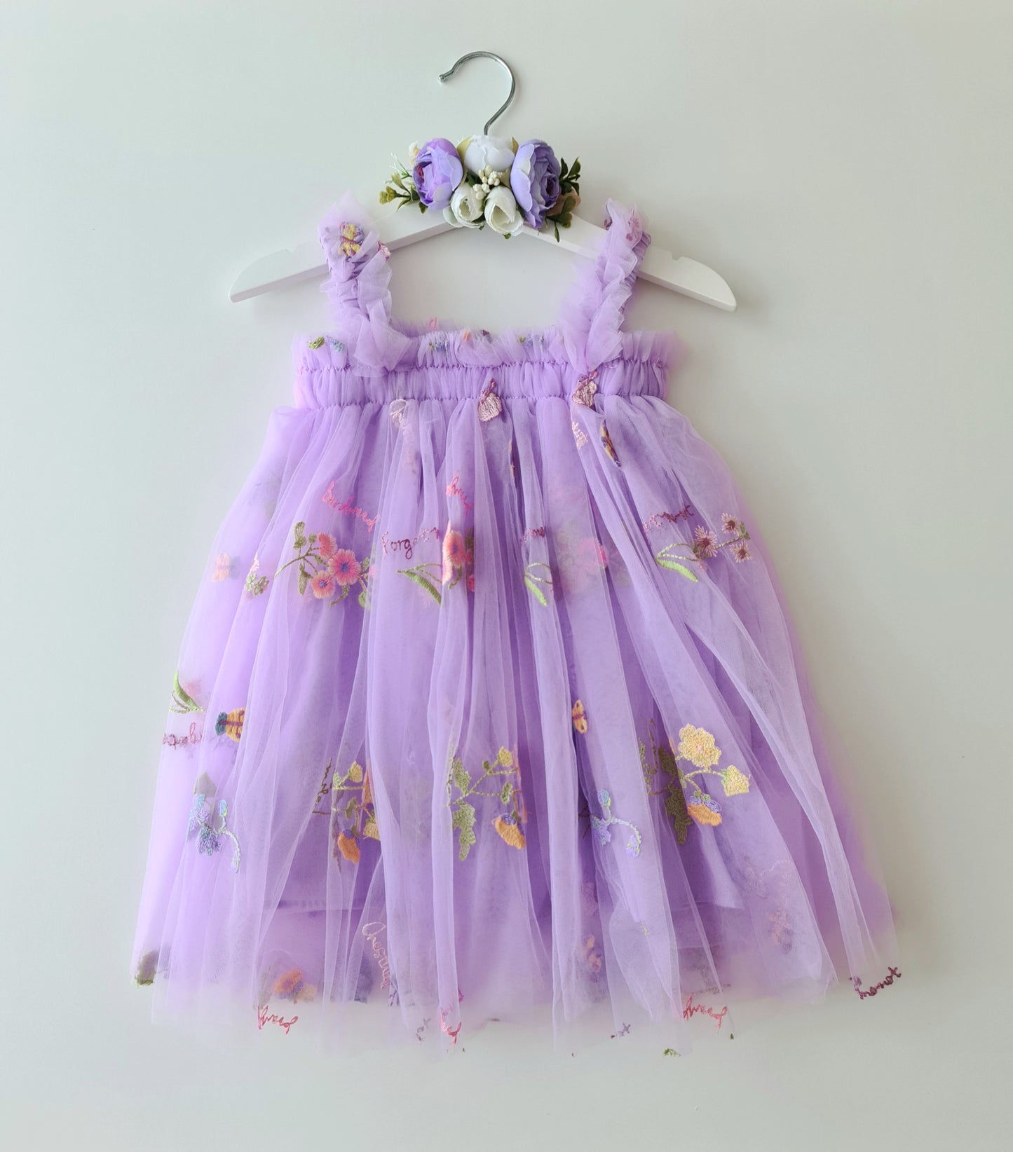 Enchanted Garden Party Dress & Headband Lavender