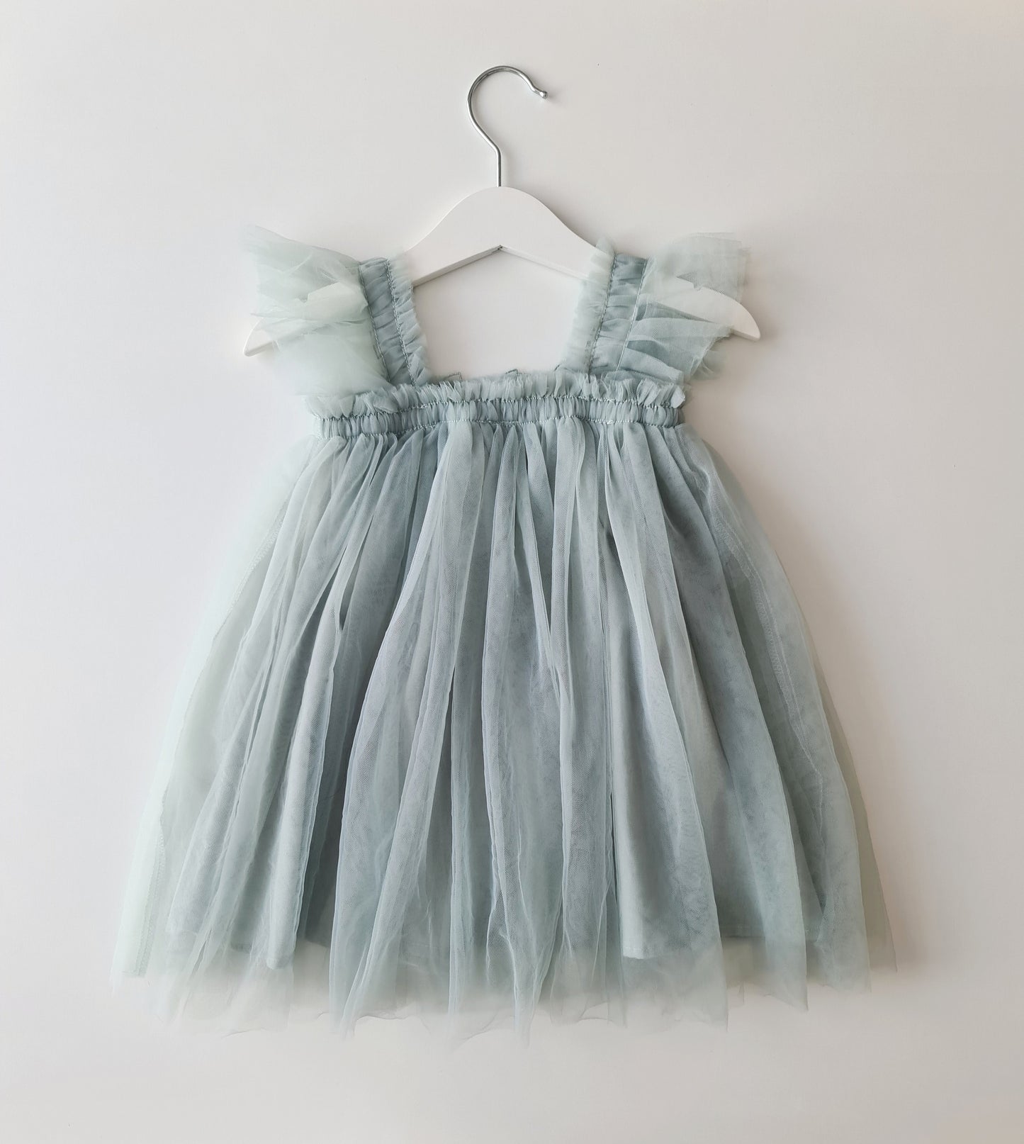 Butterfly Tulle Dress & Headband Sage Green