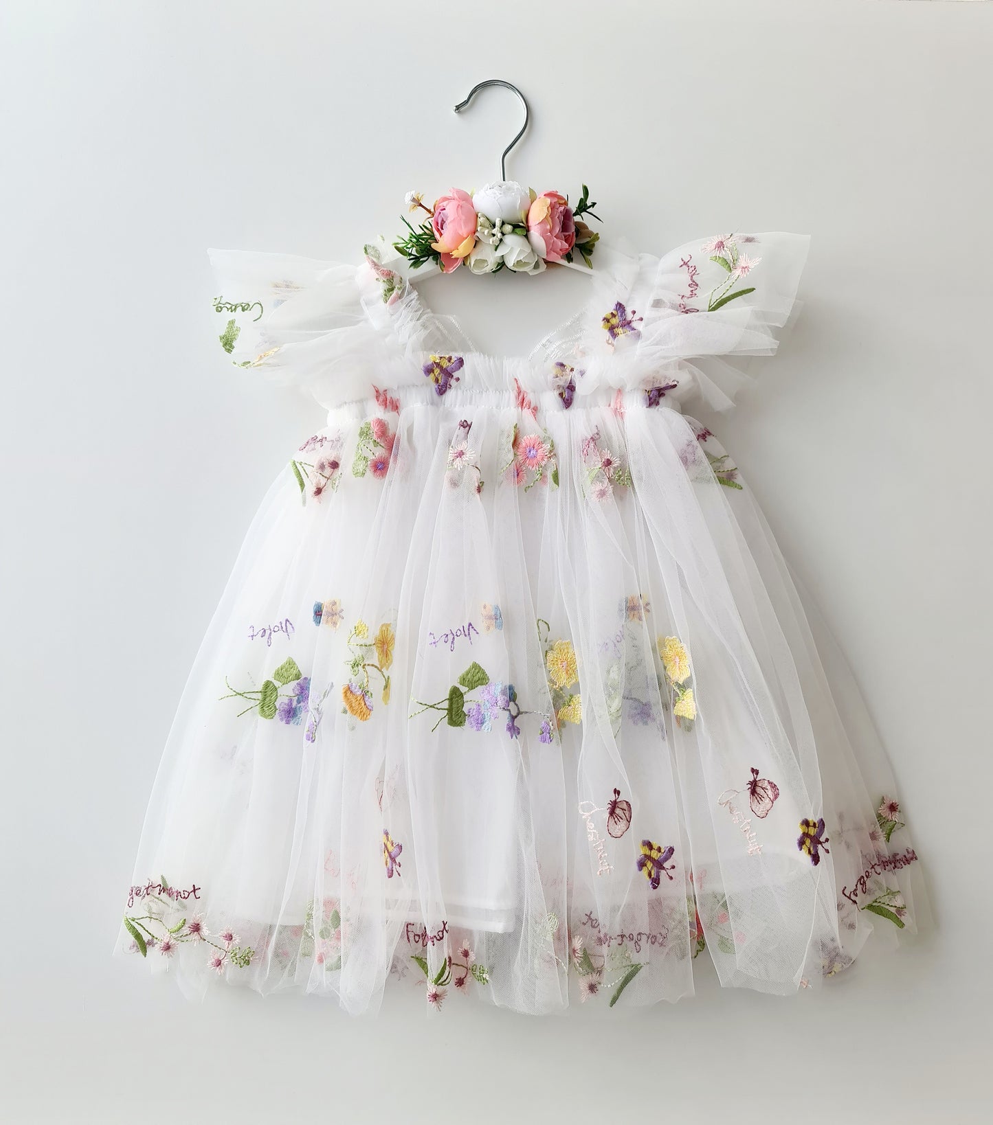 Enchanted Garden Fairy Dress & Headband White