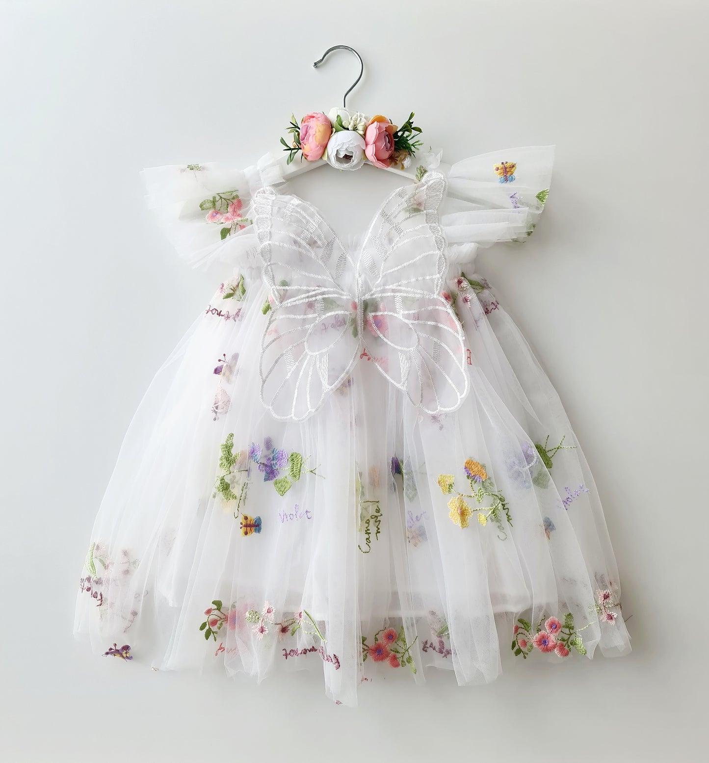 Enchanted Garden Fairy Dress & Headband White