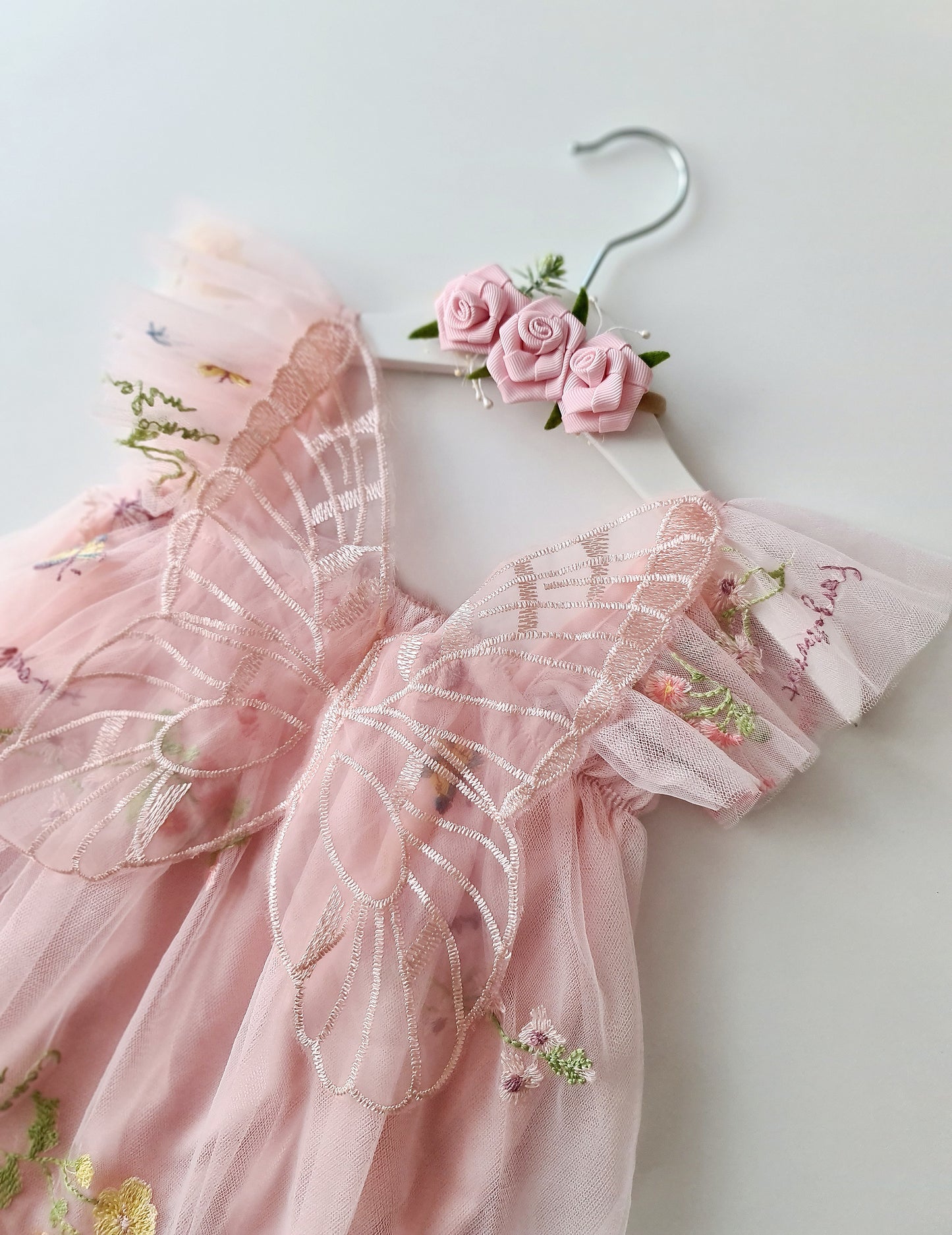 Garden Fairy 1st Birthday Dress & Headband Pink