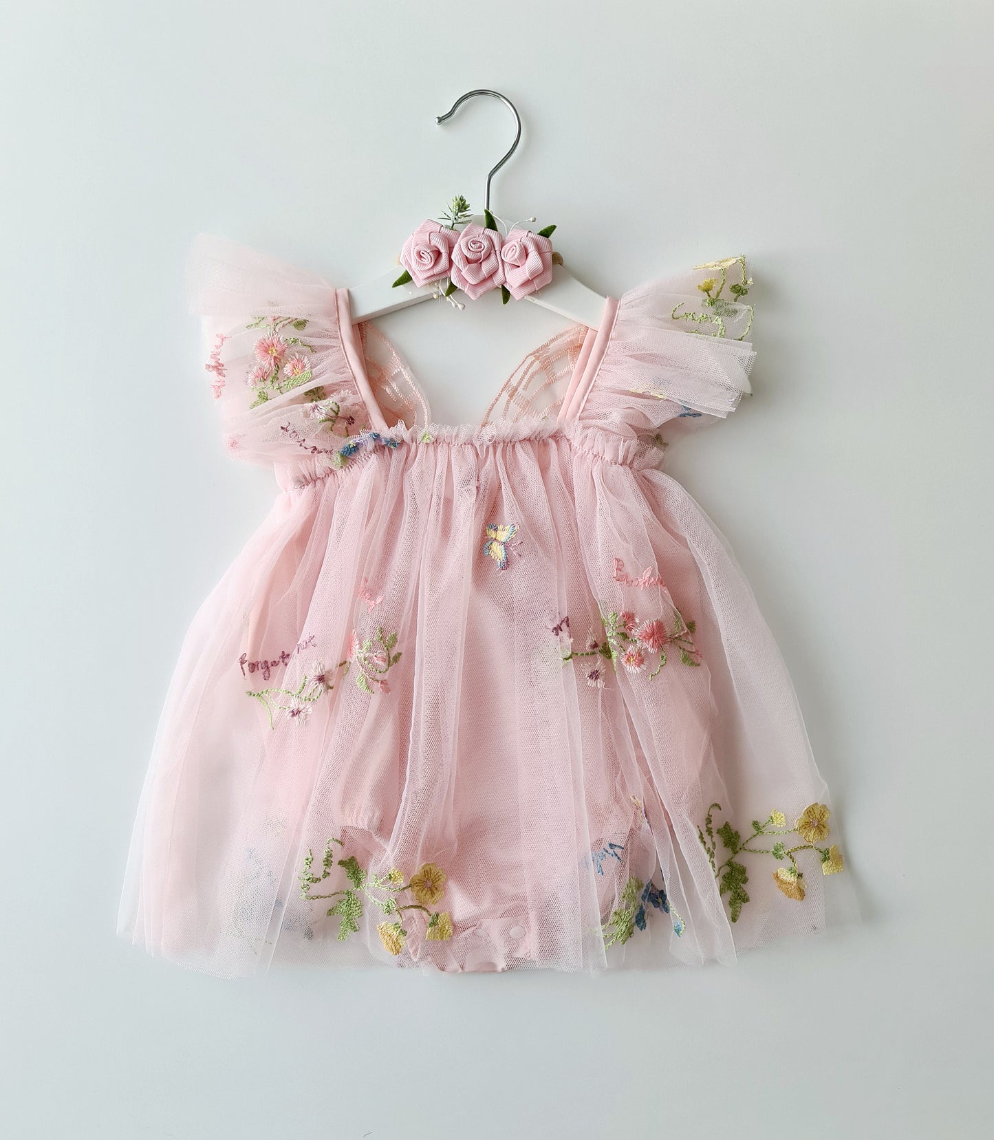 Garden Fairy 1st Birthday Dress & Headband Pink