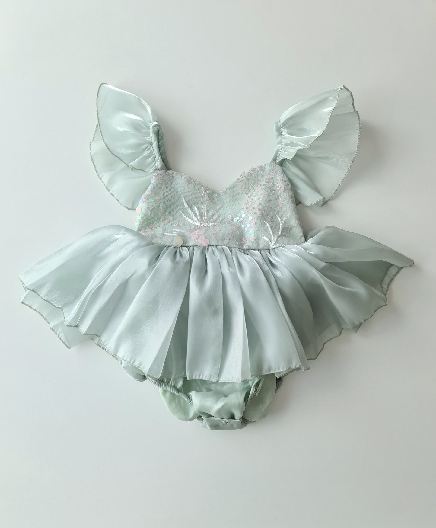 Mermaid Sequin Sleeveles Dress Sage