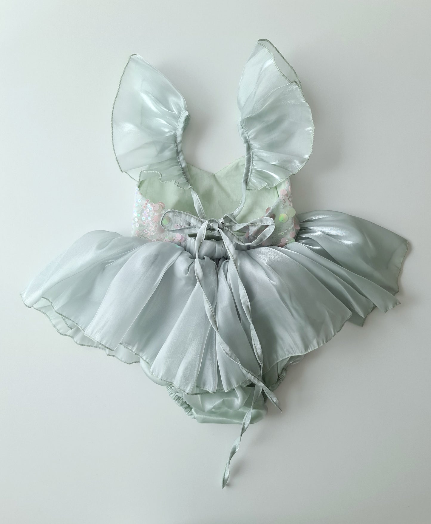 Mermaid Sequin Sleeveles Dress Sage