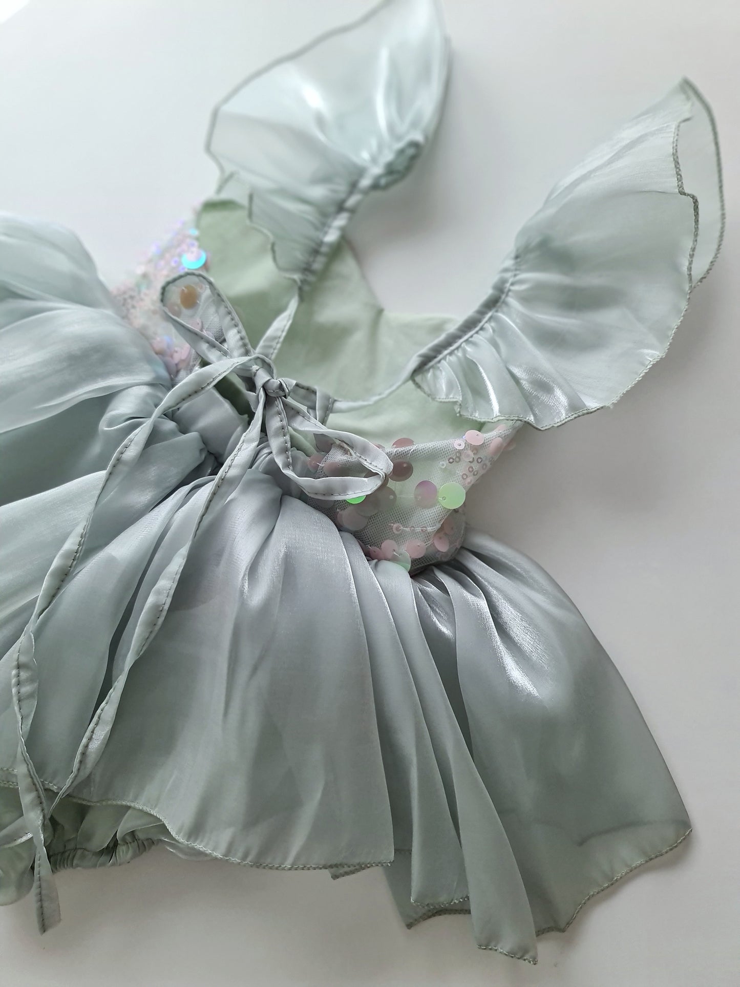 Mermaid Sequin Sleeveles Dress Sage