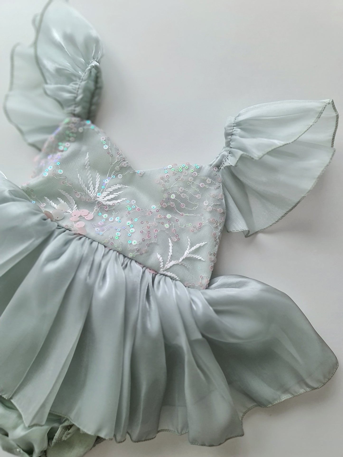 Mermaid Sequin Sleeveles Dress Sage