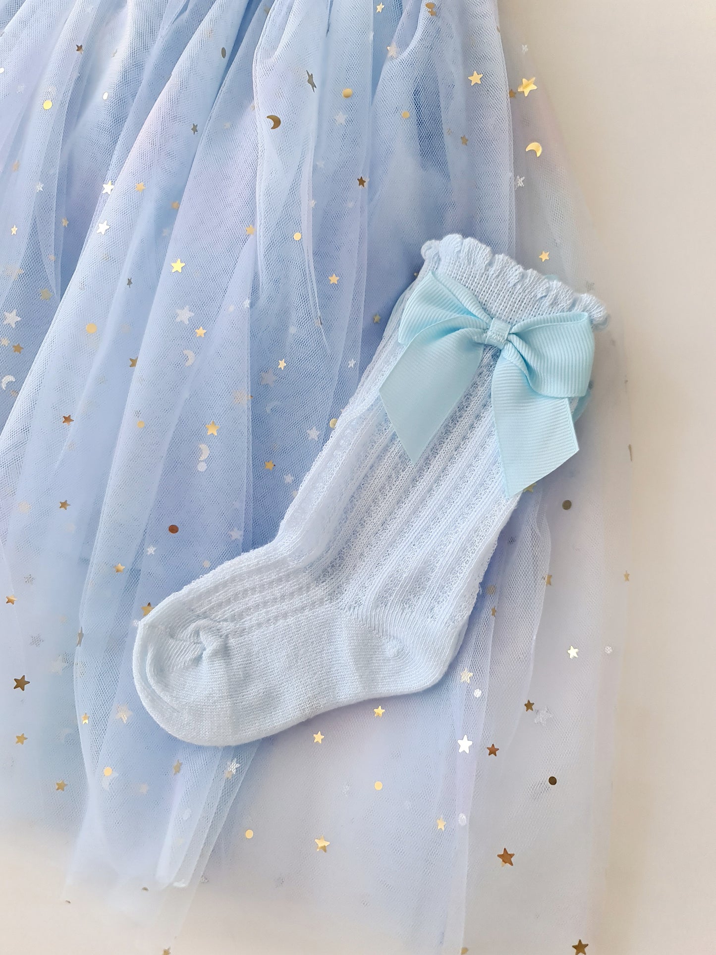 Pastel Blue 1st Birthday Dress Set