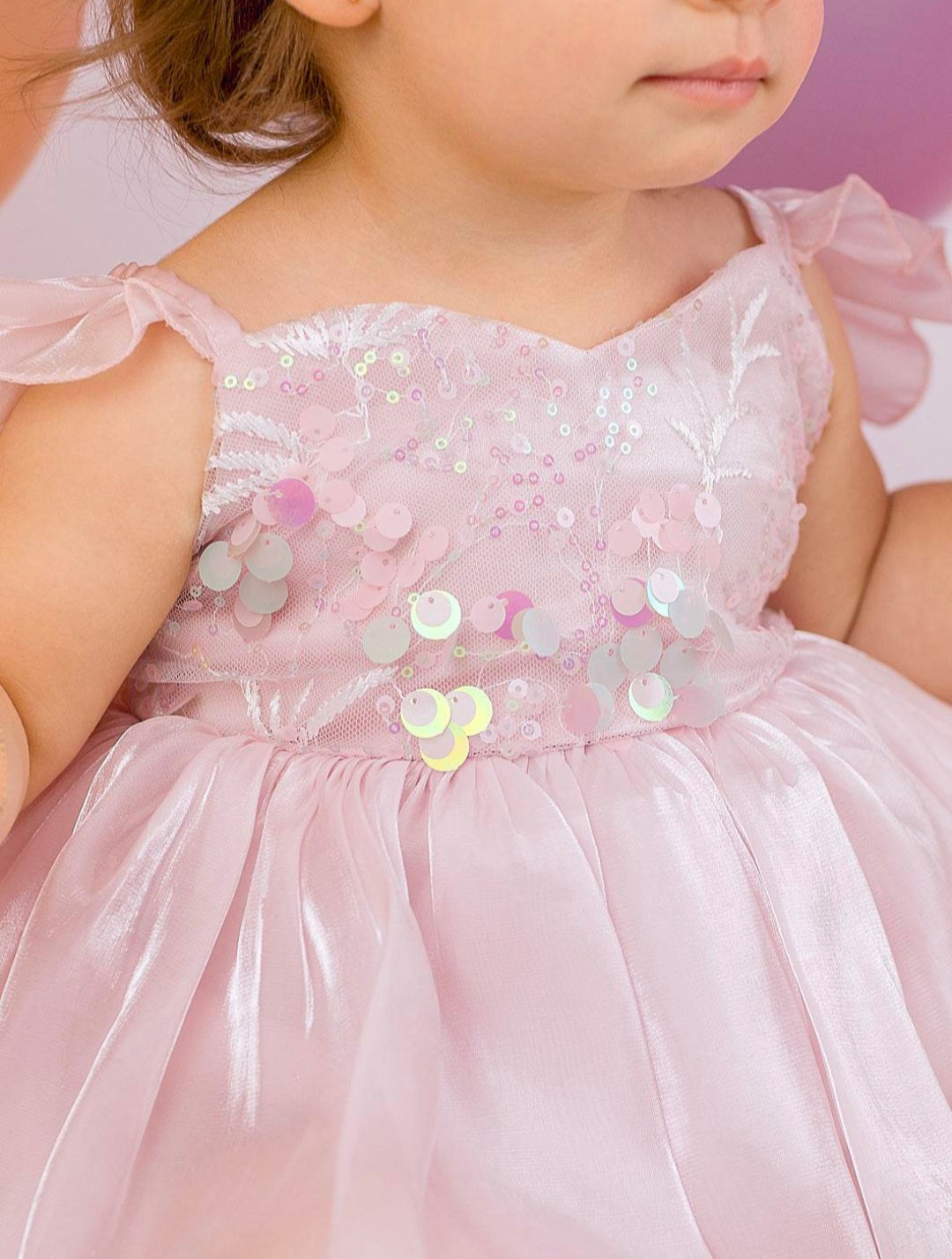 Mermaid Sequin Sleeveles Dress Pink