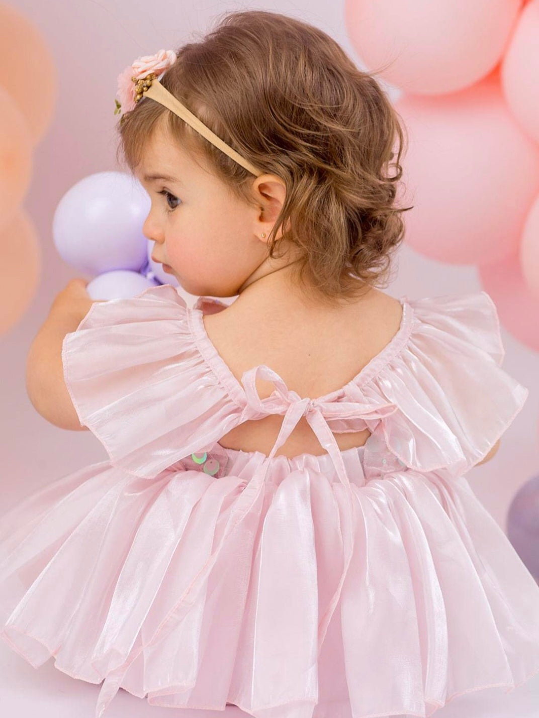 Mermaid Sequin Sleeveles Dress Pink