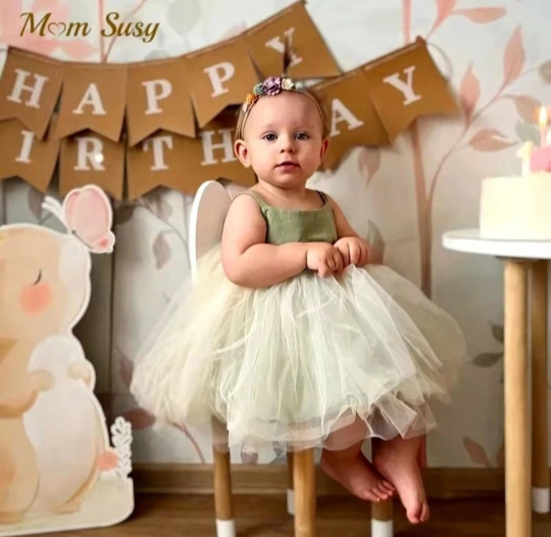 Tulle Party Dress Green