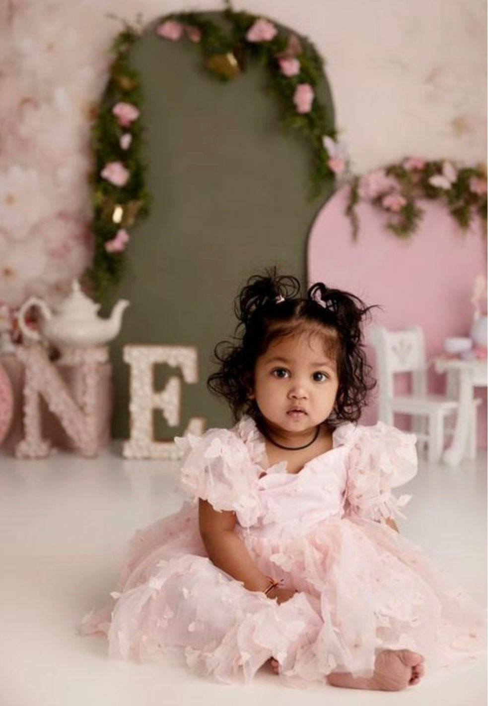 3D Butterflies Princess Dress