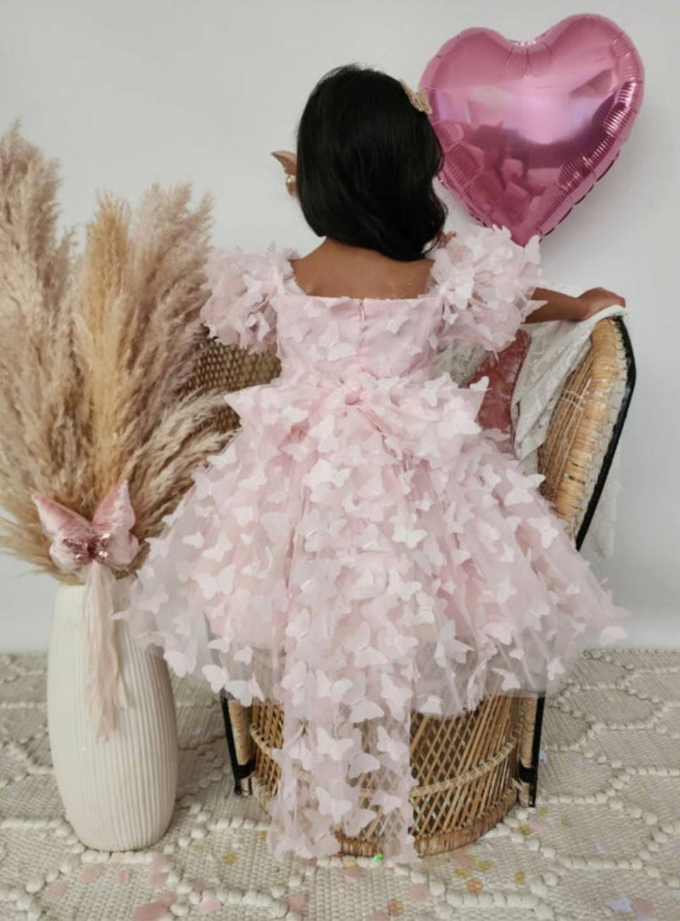 3D Butterflies Princess Dress