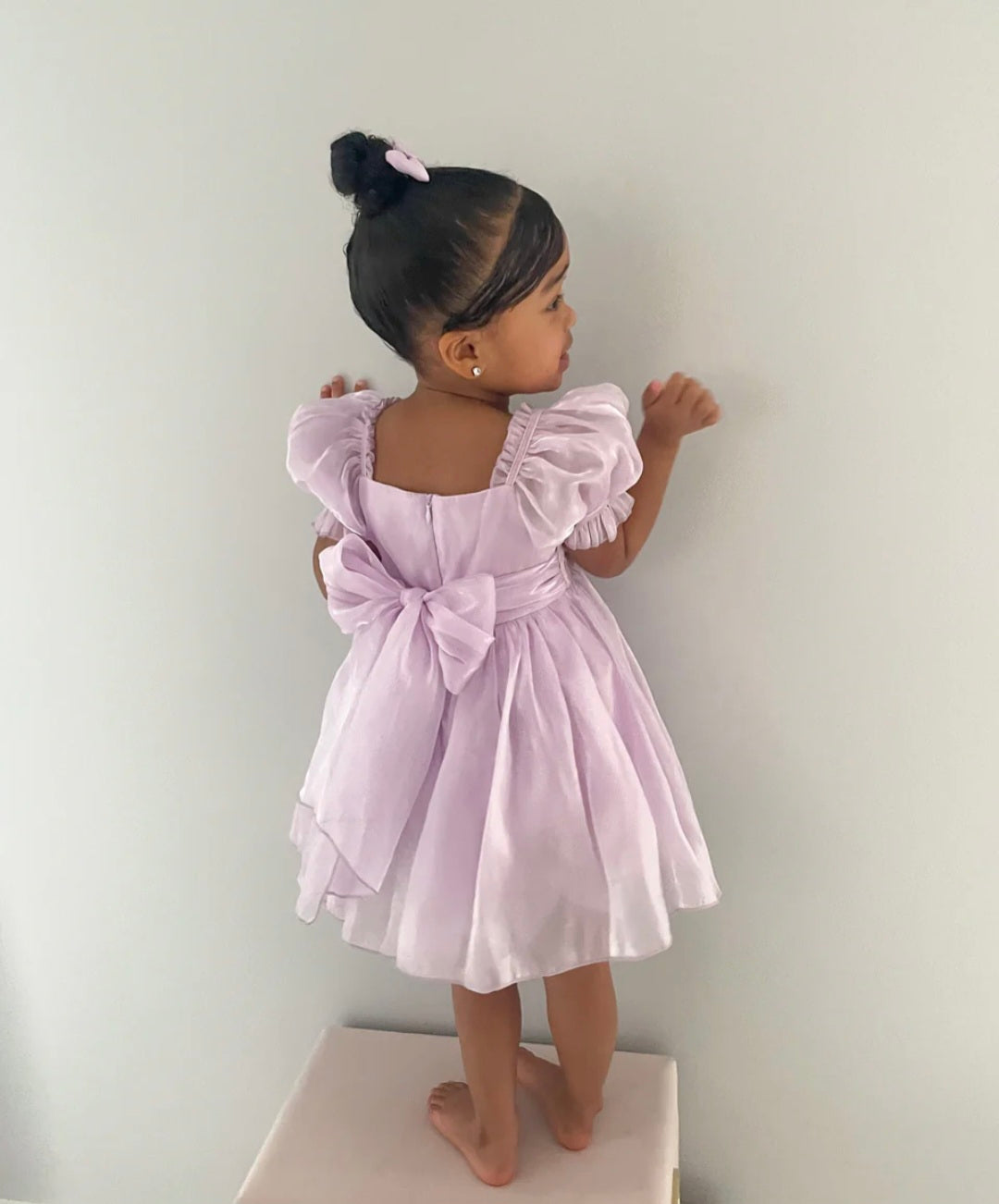 Mermaid Sequin Short Sleeve Dress Lilac