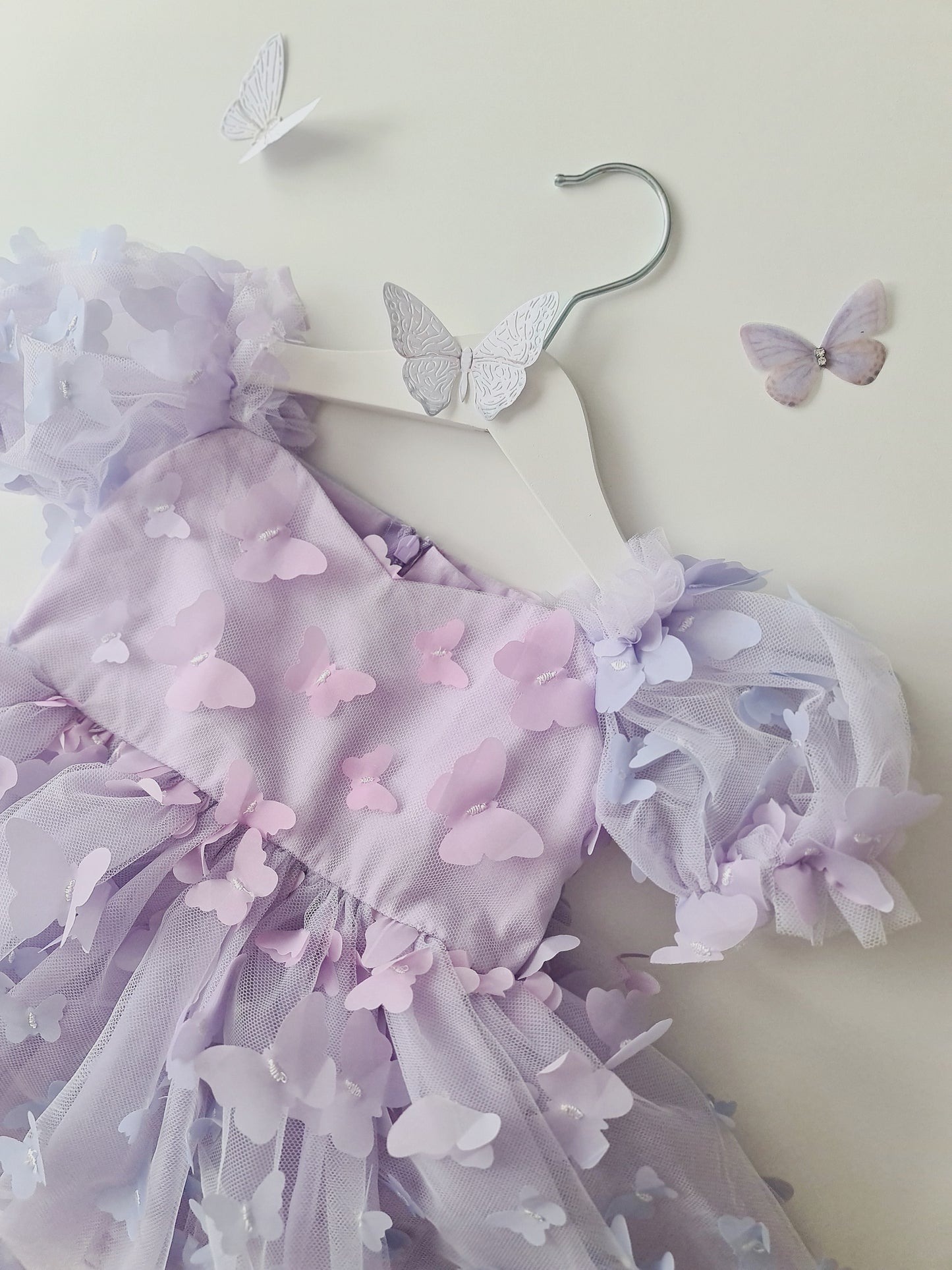 Pastel 3D Butterflies Dress