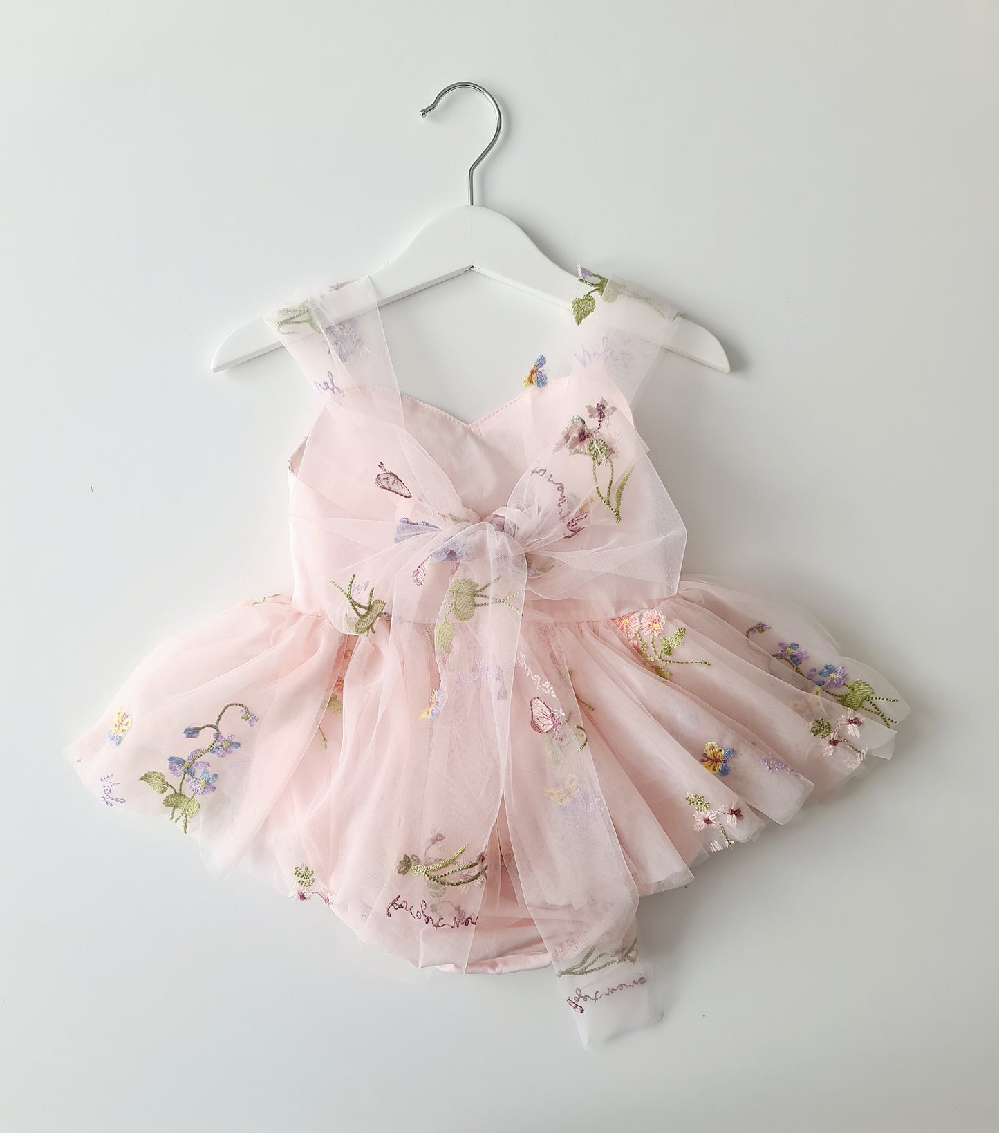 Enchanted Garden Romper Dress & Headband Pink