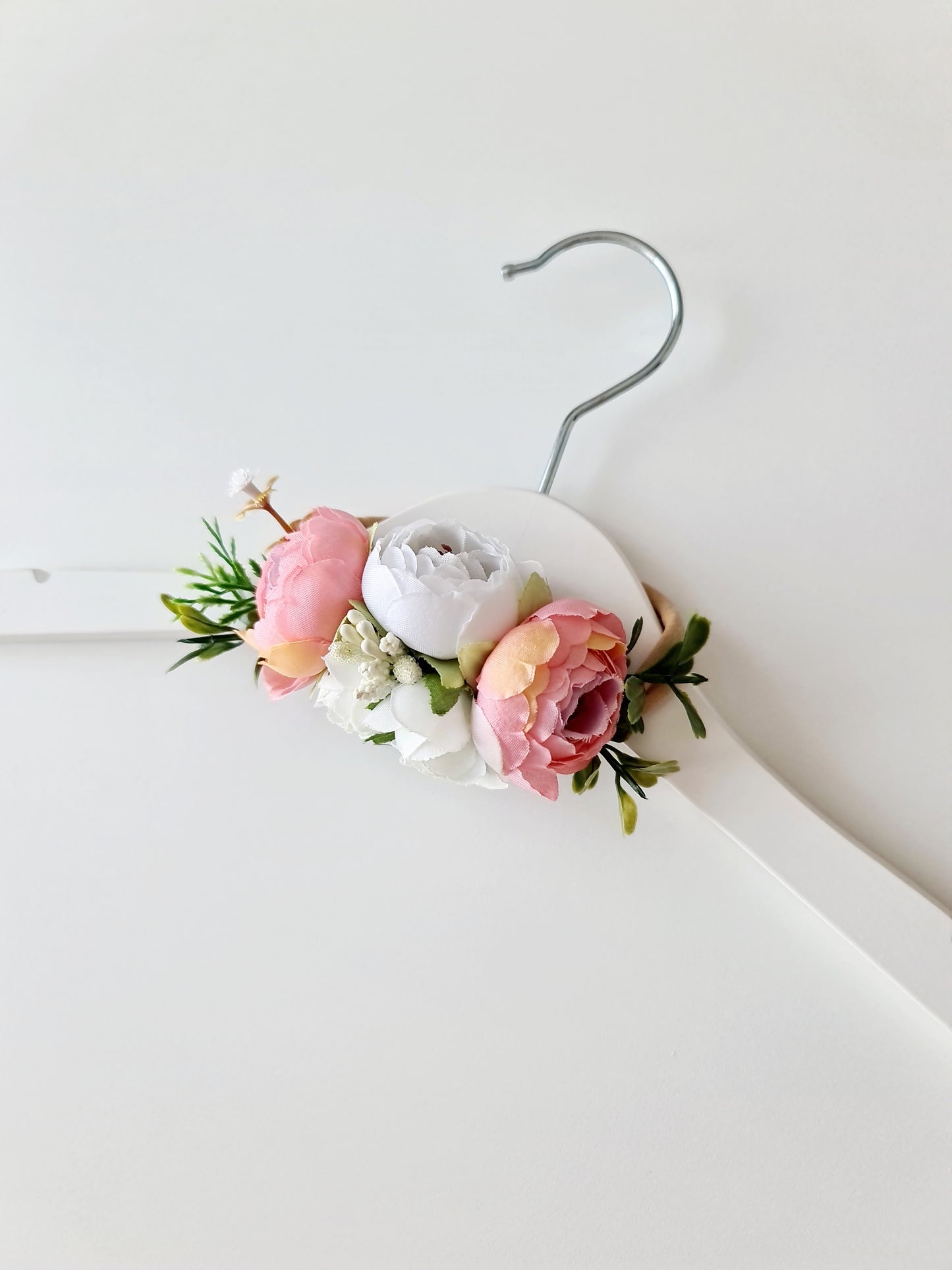 Floral Tulle Dress & Headband White