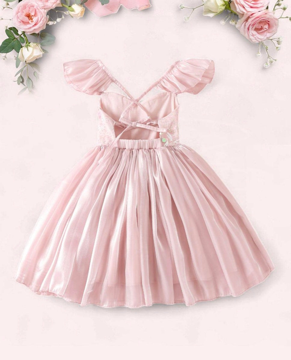 Mermaid Sequin Sleveless Dress Pink