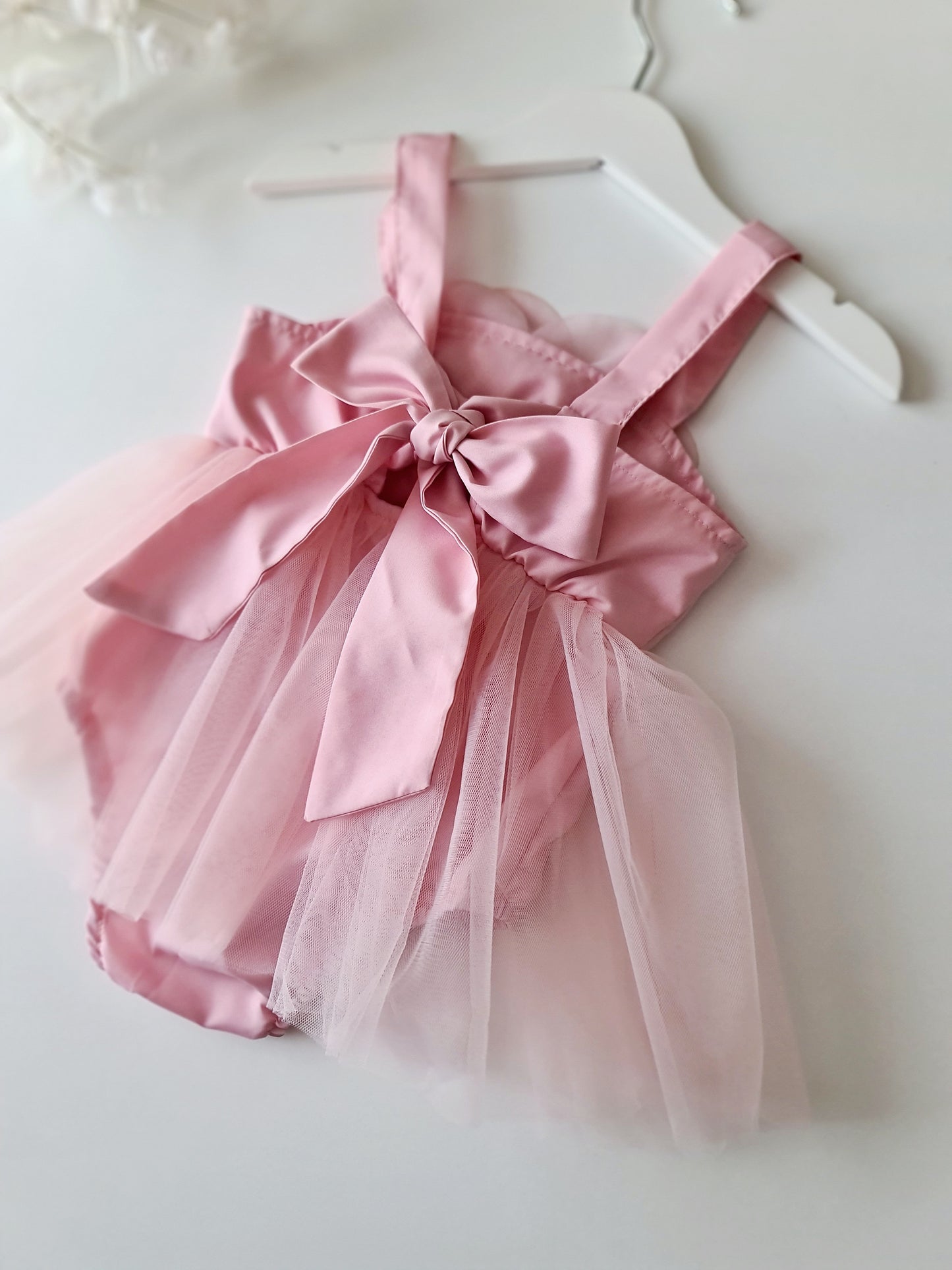 Rose Tulle Dress & Headband