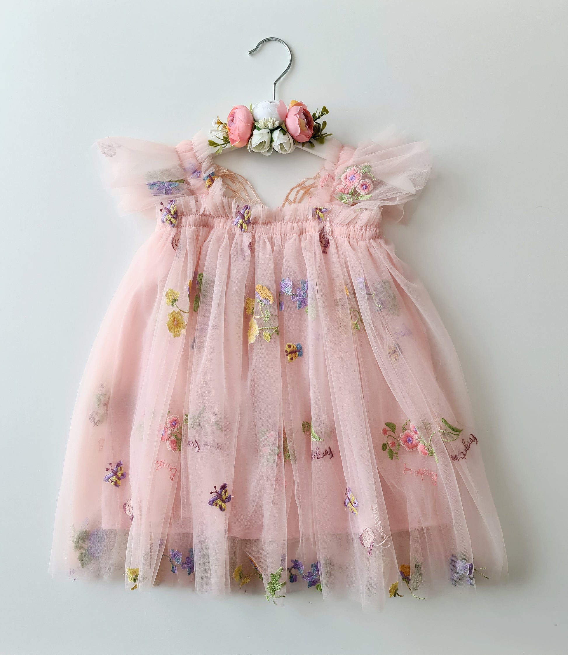 Enchanted Garden Fairy Dress & Headband Rose PixiLoves Enchanted Garden Fairy Dress & Headband Rose PixiLoves