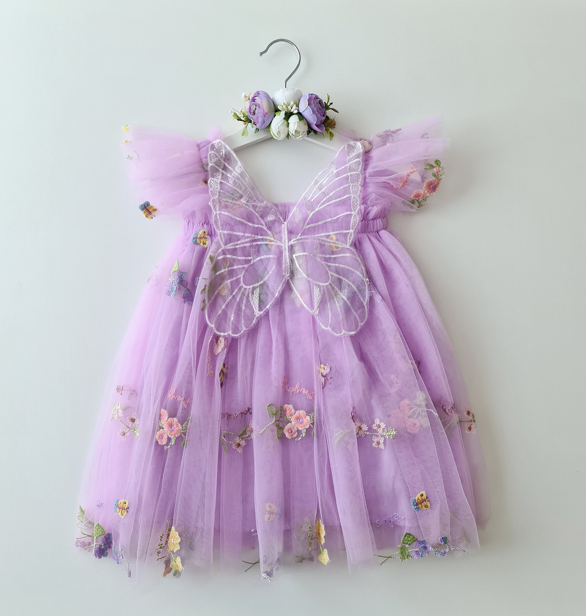 Enchanted Garden Fairy Dress & Headband Lavender PixiLoves Enchanted Garden Fairy Dress & Headband Lavender PixiLoves