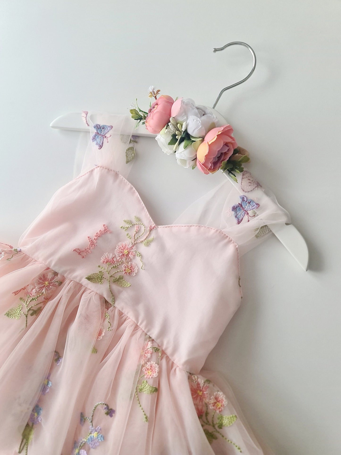 Enchanted Garden Romper Dress & Headband Pink
