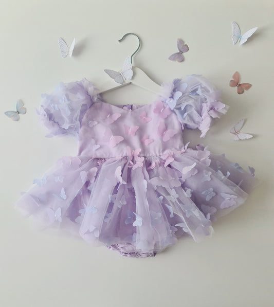 Pastel 3D Butterflies Dress