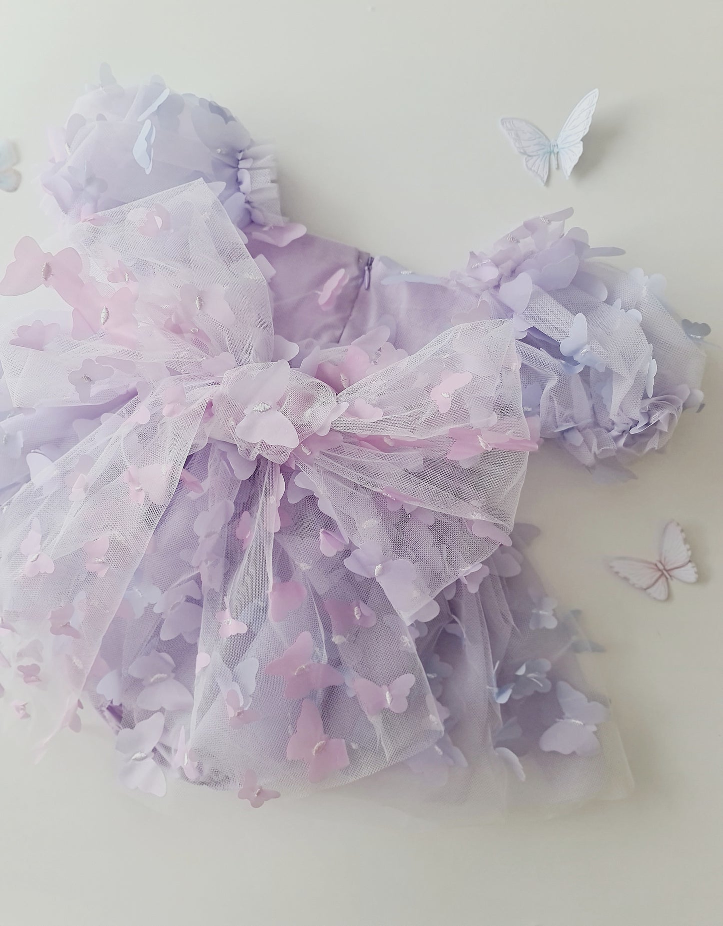 Pastel 3D Butterflies Dress